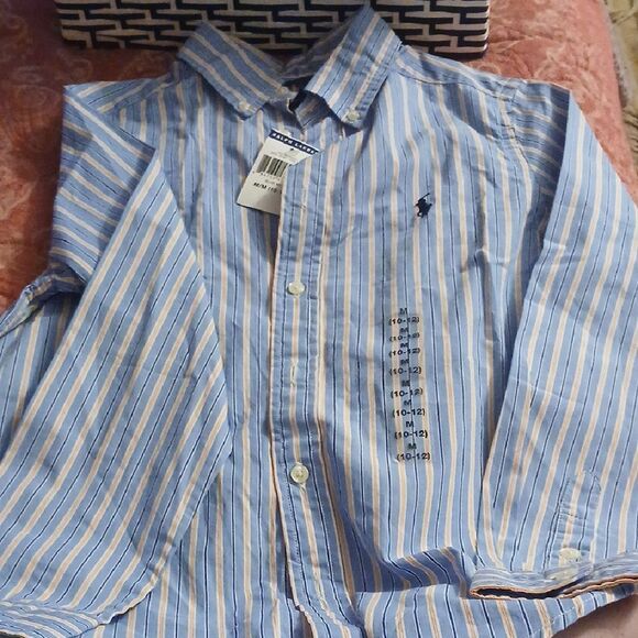 Polo Ralph Lauren Blue Striped Shirt - Picture 1 of 4